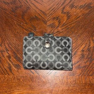 Grey and Black Coach Wallet